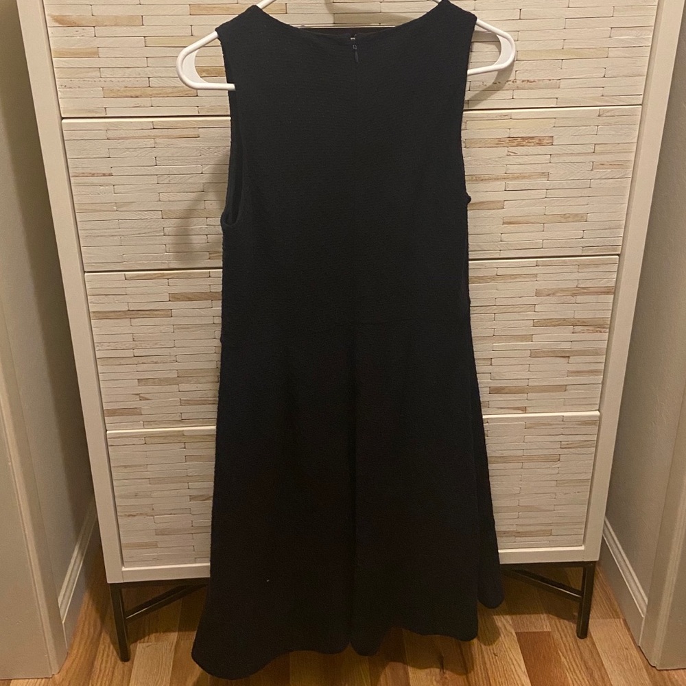 LOFT petite simple eyelet navy blue dress size 2
